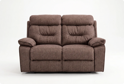 Foster Brown Fabric Electric Recliner 2 Seater