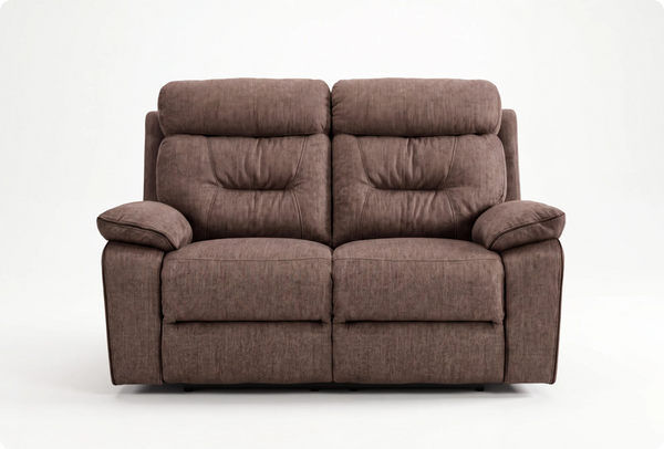Foster Brown Fabric Electric Recliner 2 Seater