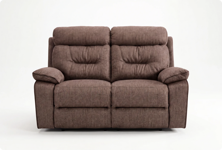 Foster Brown Fabric Electric Recliner 2 Seater