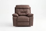 Foster Brown Fabric Electric Recliner Armchair