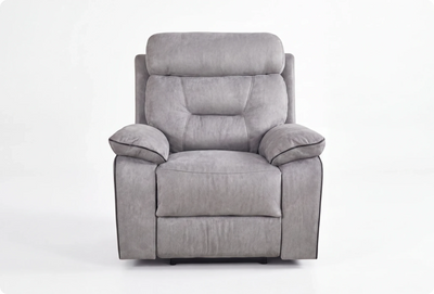 Foster Light Grey Fabric Electric Recliner Armchair