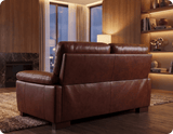 Dalmore Genuine Leather Tan 2 Seater Sofa