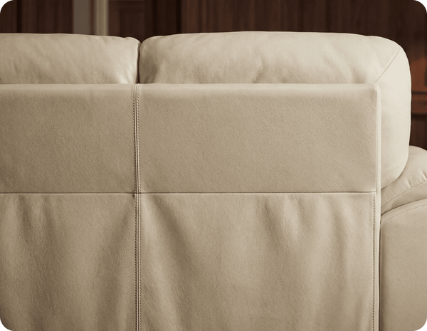 Florence Cream Leather 2 Seater Sofa
