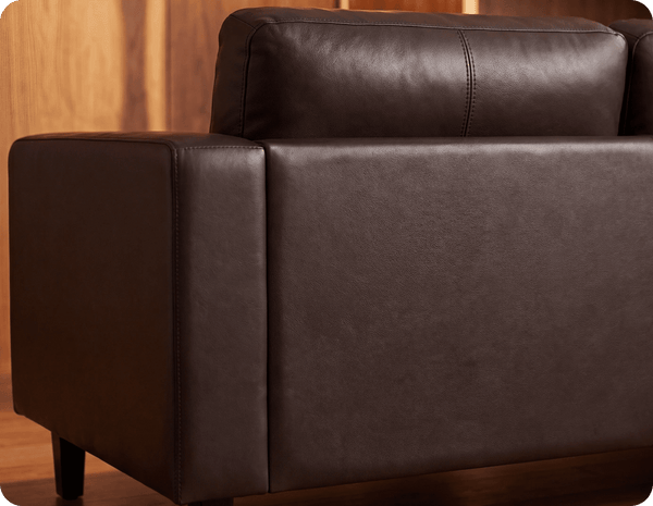 Nova Brown Leather 2 Seater Sofa