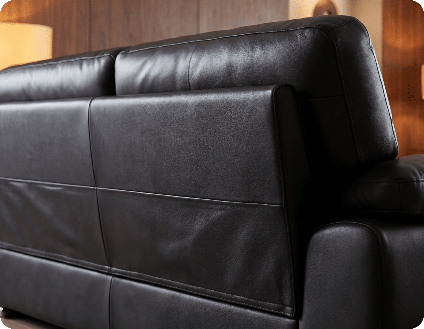 Brighton Black Leather 3 Seater Sofa Sofa