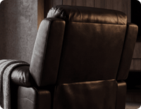 Serano Black Leather Manual Recliner Armchair
