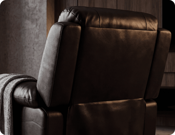 Serano Black Leather Manual Recliner Armchair