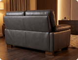 Dalmore Genuine Leather Grey 2 Seater Sofa