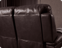 Serano Brown Leather Manual Recliner 2 Seater Sofa
