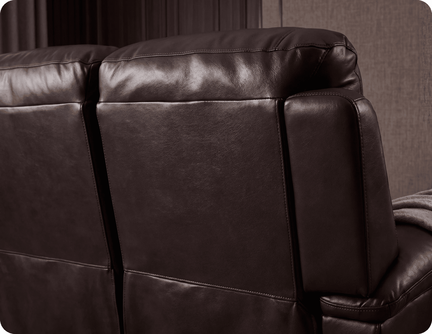 Serano Brown Leather Manual Recliner 2 Seater Sofa