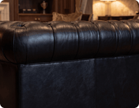 Chesterfield Black Leather Antique 3 Seater Sofa
