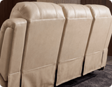 York Cream Leather Electric Recliner 3 Seater Sofa