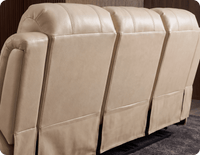 York Cream Leather Electric Recliner 3 Seater Sofa