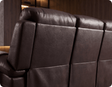 Serano Brown Leather Manual Recliner 3 Seater Sofa