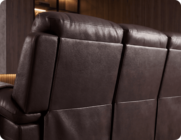 Serano Brown Leather Manual Recliner 3 Seater Sofa