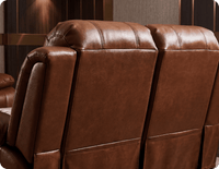 York Tan Leather 2 Seater Manual Recliner Sofa