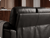 Florence Black Leather 2 Seater Sofa