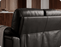 Florence Black Leather 2 Seater Sofa
