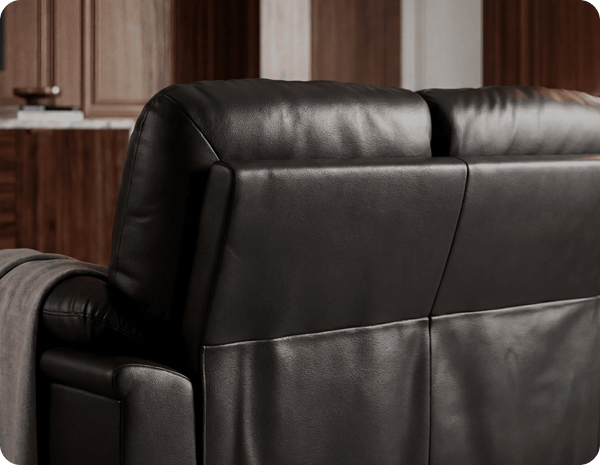 Florence Black Leather 2 Seater Sofa