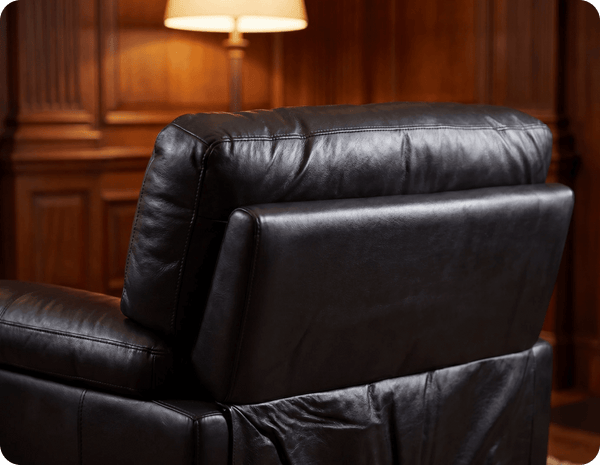 Dalmore Genuine Leather Black Armchair