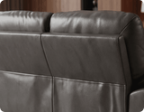 Florence Grey Leather 2 Seater Sofa