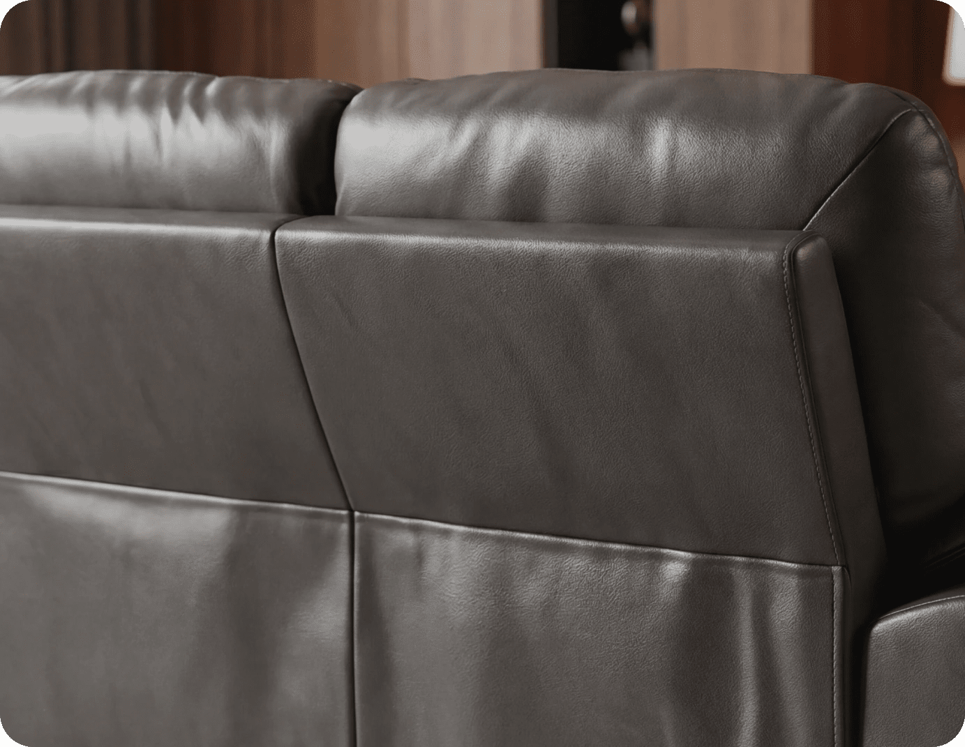 Florence Grey Leather 2 Seater Sofa