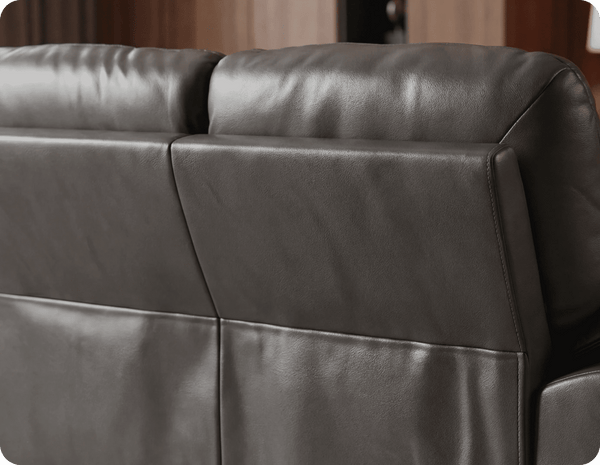 Florence Grey Leather 2 Seater Sofa