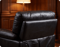 Dalmore Genuine Leather Black Armchair