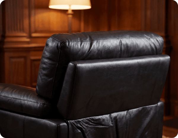 Dalmore Genuine Leather Black Armchair
