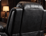 York Black Leather Electric Recliner Armchair