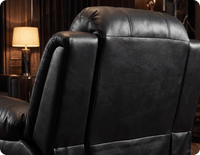 York Black Leather Electric Recliner Armchair