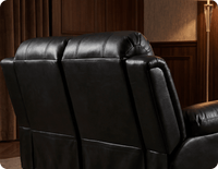 York Black Leather Electric Recliner 2 Seater Sofa
