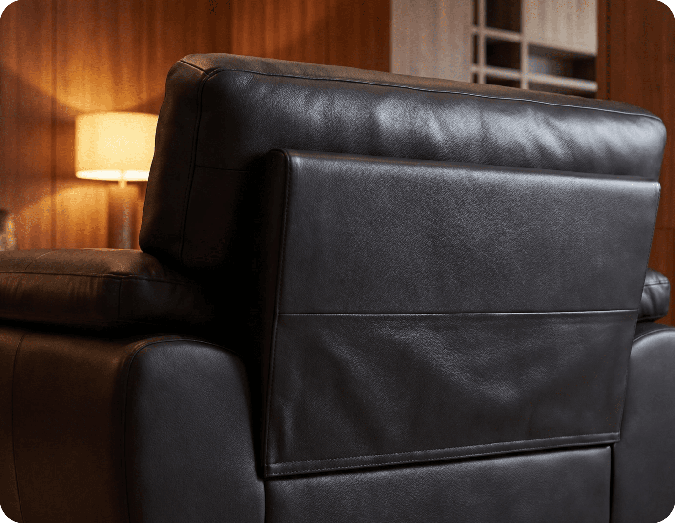 Brighton Black  Leather Armchair
