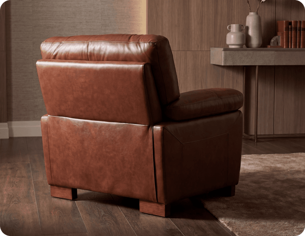 Dalmore Genuine Leather Tan Armchair