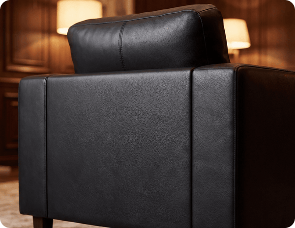 Nova Black  Leather Armchair