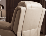 York Cream Leather Electric Recliner Chair