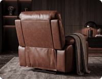 Torino Genuine Leather Tan Electric Power Recliner Armchair
