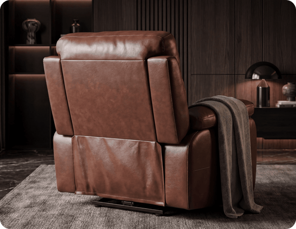 Torino Genuine Leather Tan Electric Power Recliner Armchair