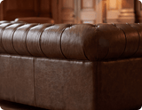 Chesterfield Brown Leather Antique 3 Seater Sofa