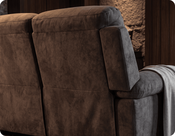 Serano Grey Fabric Electric Recliner 2 Seater Sofa