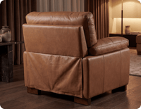 Dalmore Genuine Leather Caramel Armchair