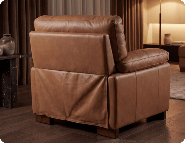 Dalmore Genuine Leather Caramel Armchair
