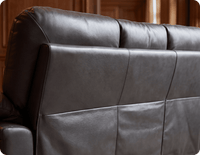 Florence Grey Leather 3 Seater Sofa