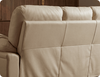 Florence Cream Leather 3 Seater Sofa