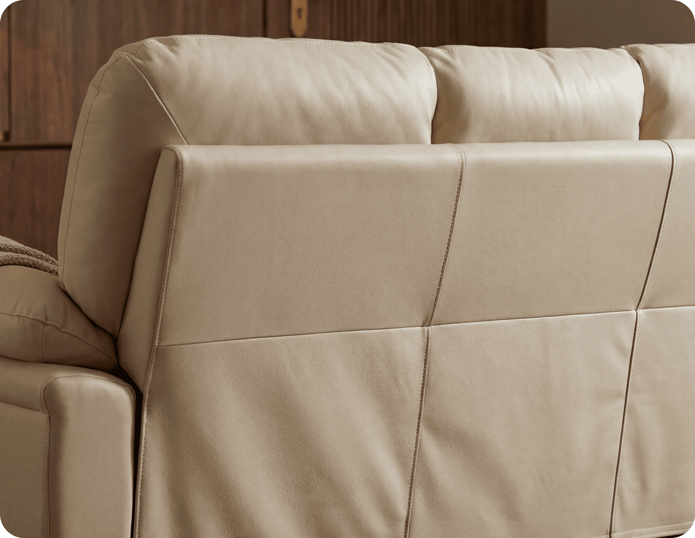 Florence Cream Leather 3 Seater Sofa