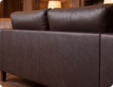 Nova Brown Leather 3 Seater Sofa