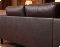 Nova Brown Leather 3 Seater Sofa