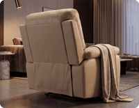 Torino Genuine Leather Cream Electric Power Recliner Armchair