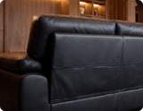 Brighton Black Leather 2 Seater Sofa