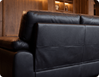 Brighton Black Leather 2 Seater Sofa